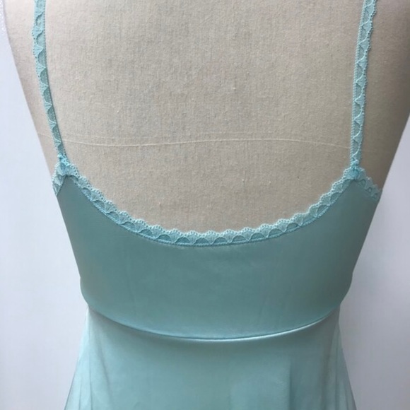 Vtg 80s Aquamarine Full Slip, Van Raalte 73527, Sz tall 32, Slip/Dress, Nylon - Picture 3 of 6